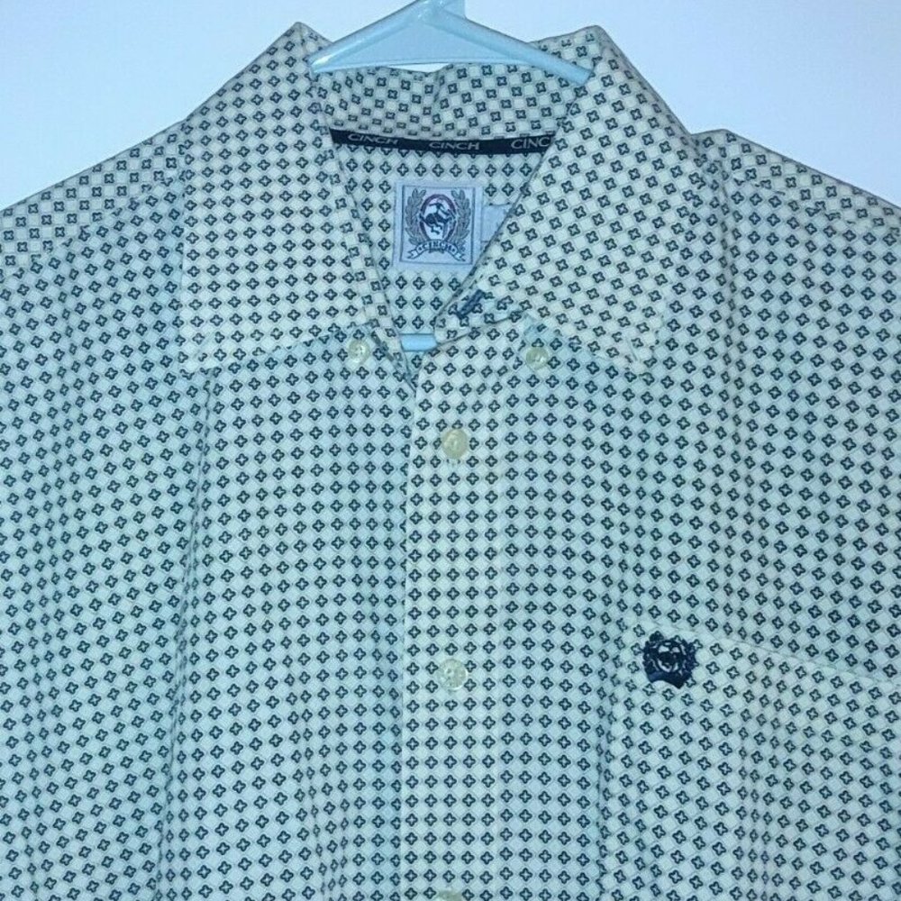 CINCH YELLOW BUTTON DOWN WESTERN  SHIRT SZ M